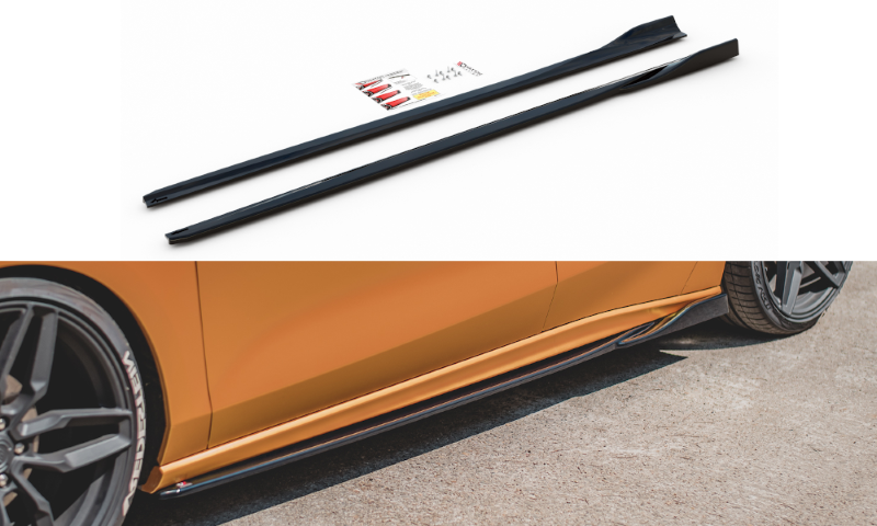 Zijskirts Diffusers Ford Focus ST / ST-Line Mk4 V.4 Glanzend Zwart