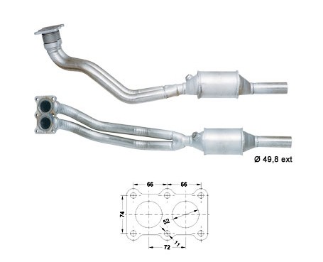 Audi A3 1.6i 1595 cc 74 Kw / 100 cv AEH Magnaflow CAT Bouwjaar: