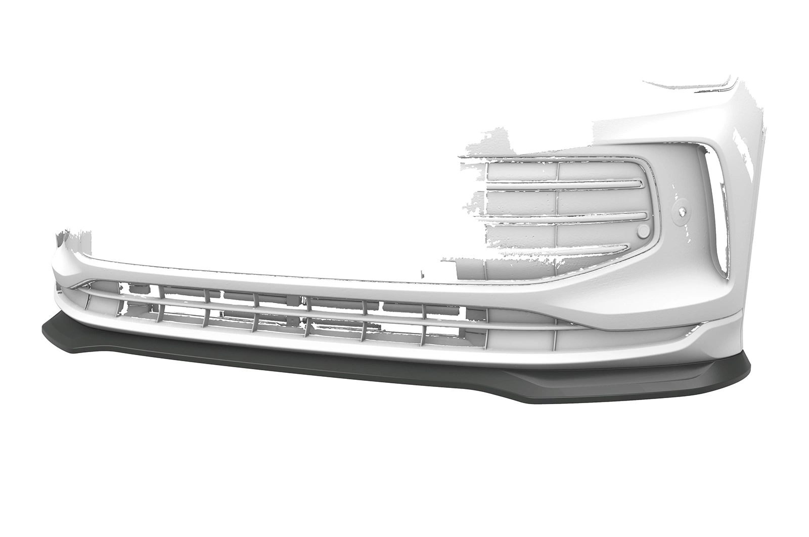 Voorspoiler VW Tiguan 3 glans zwart