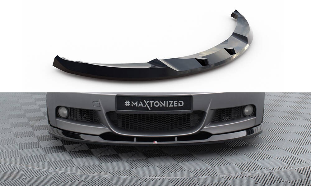 Voorspoiler BMW 1 E82 Glanzend Zwart Maxton V.2