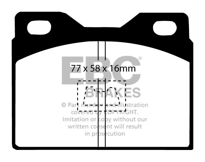 EBC Brakes PEUGEOT 305 1.5 78-82 Remblokken voorzijde greenstuff
