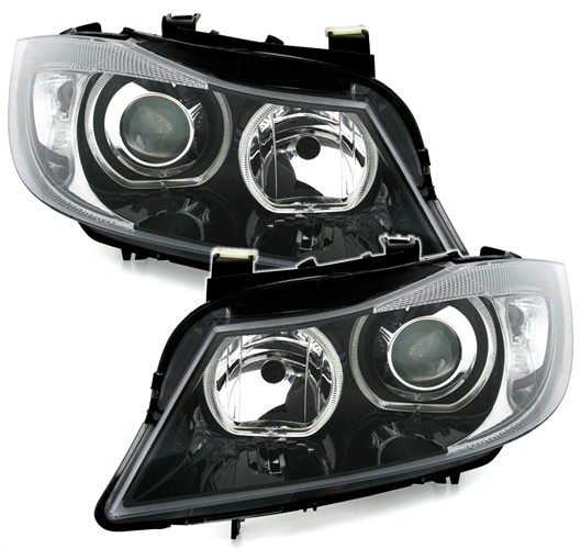 Koplampen BMW E90/E91 05-12 LED CCFL Angel Eyes