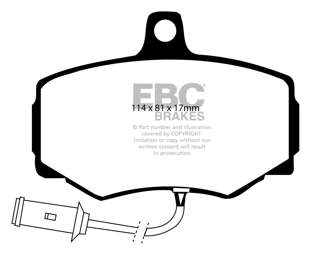 EBC Brakes JAGUAR XJ6 3.6 86-87 Remblokken voorzijde redstuff