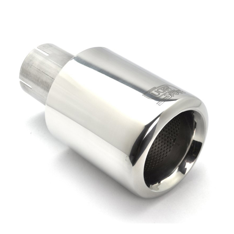 Ulter Sport Uitlaatsierstuk - Rond Ø100mm Big Rim - Lengte 180mm  - Montage ->50mm - RVS