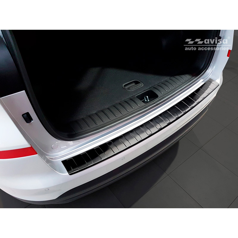 Zwart RVS Achterbumperprotector  Hyundai Tucson FL 2018- 'Ribs'