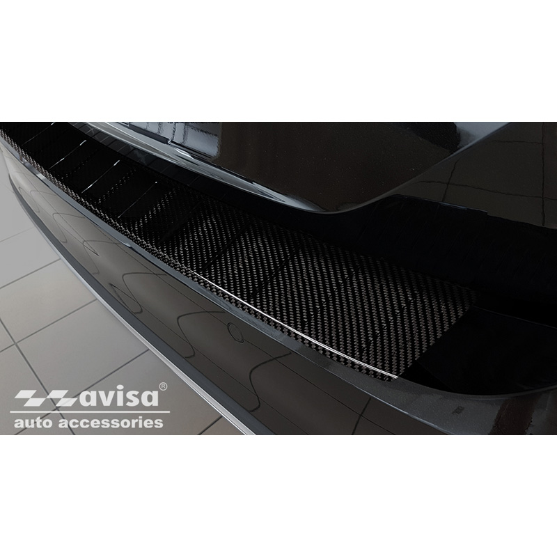 Echt 3D Carbon Achterbumperprotector  Volkswagen Passat 3G Variant 2014-2023 'Ribs'
