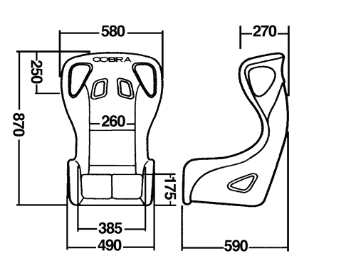 Cobra Evolution Pro Carbon - Blue Spacer Fabric all over