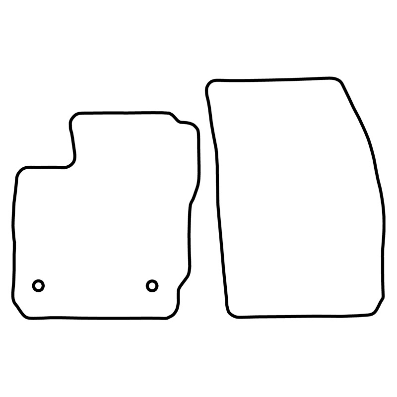 Automatten Velours  Ford Transit Courier 2014-2019 (enkel voormatten)