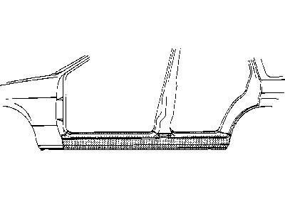 OVERSIZEDEEL Dorpel L 4D AUDI 80 9/78 > 8/84 AUDI 90 > 8/84
