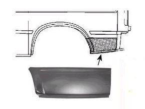 eindplaat, LWB, links, 09/1991-Ford Transit, 1986-1994
