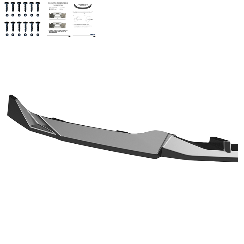 Oneway Voorspoilerlip  BMW 5-Serie G60/G61 Sedan/Touring M-Pack 2023- incl. i5 - Glanzend zwart