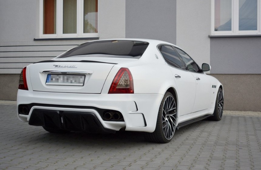 Zijskirts Maserati Quattroporte MK5 Maxton Design Glans zwart