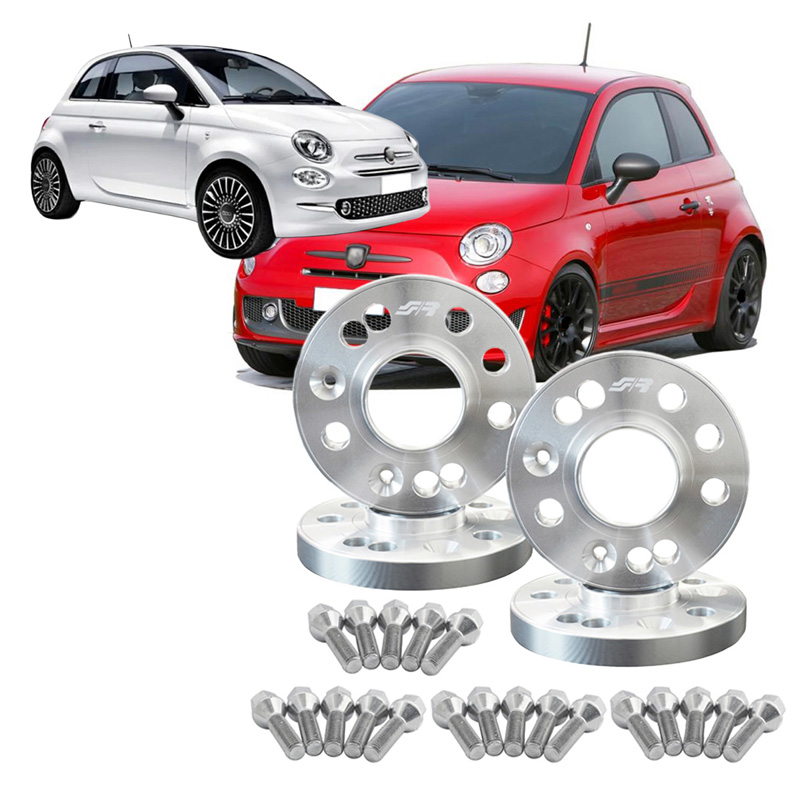 Simoni Racing Aluminium Spoorverbreder Set - 2x12mm(VA) - 2x12mm(AA) (Naaf 58,1mm) inclusief wielbouten -  Abarth, Fiat diversen