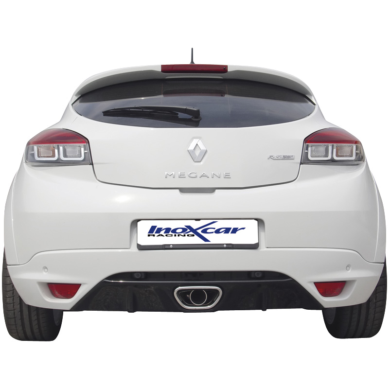 100% RVS Sportuitlaat 'Centraal'  Renault Megane III RS 2.0T (250pk) 2010- (Ø63,5mm)