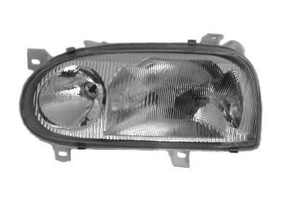 koplamp, H1+H1, elektr verstelb, links, 1993-VW Golf 3, 1991-199