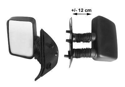 spiegel, rechthoekig, lange arm (12 cm), rechts Citroen Jumper,