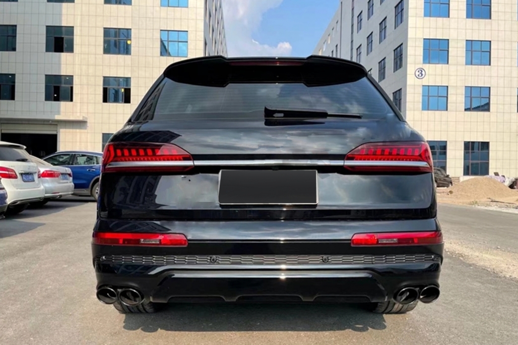 Diffuser Audi Q7 SUV 4M Facelift (2020-up) SQ7 Design Zwart