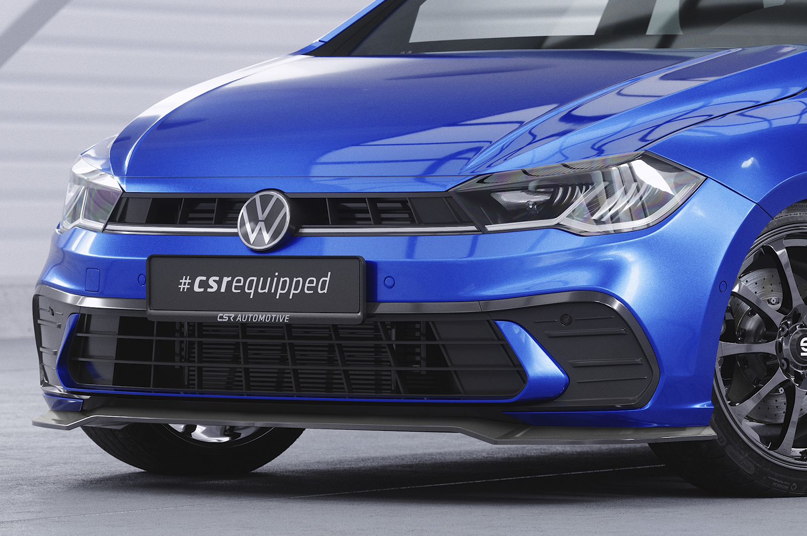 Voorspoiler Volkswagen Polo AW 2G FL CSR Glans Zwart