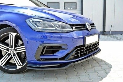 Voorspoiler VW Golf 7.5 R Facelift Glans Zwart