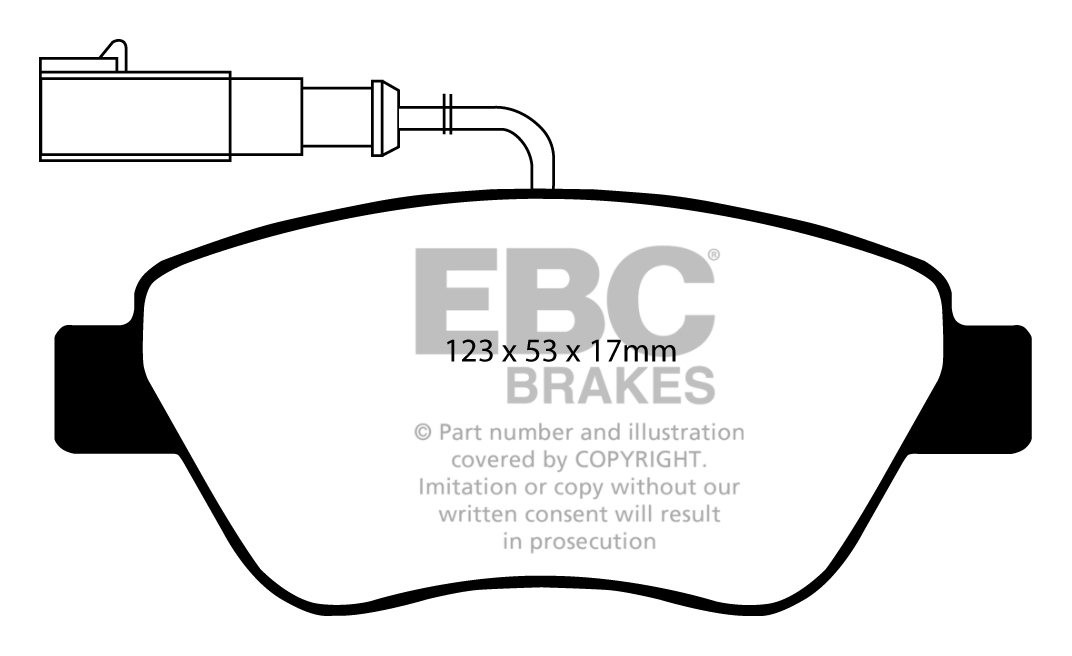 EBC Brakes FIAT Idea 1.3 TD (70) 2004-.. Remblokken voorzijde gr