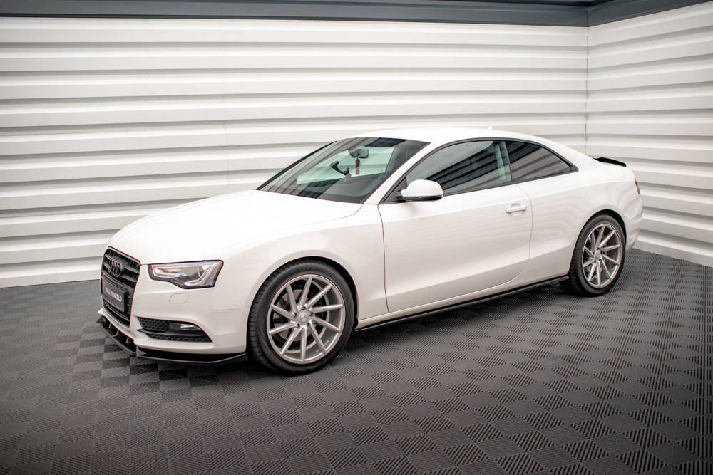 Zijskirts Audi A5 / A5 S-Line / S5 Coupe 8T Maxton Glans Zwart