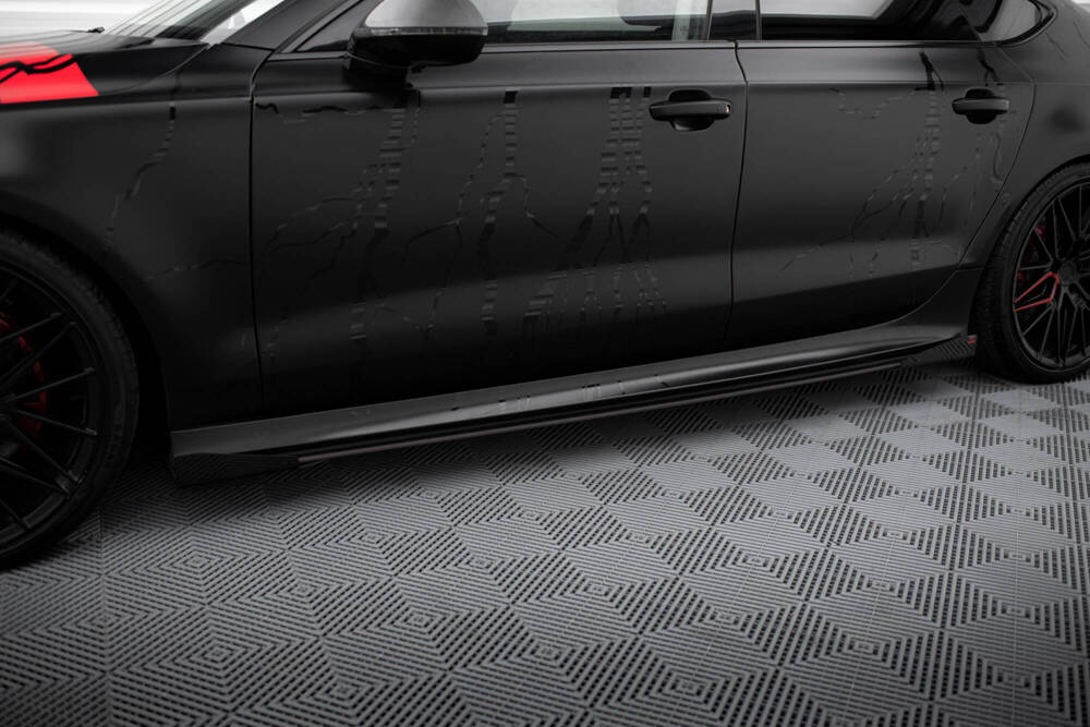 Zijskirts met Canards Audi A7 C7 S-Line Maxton Street Pro