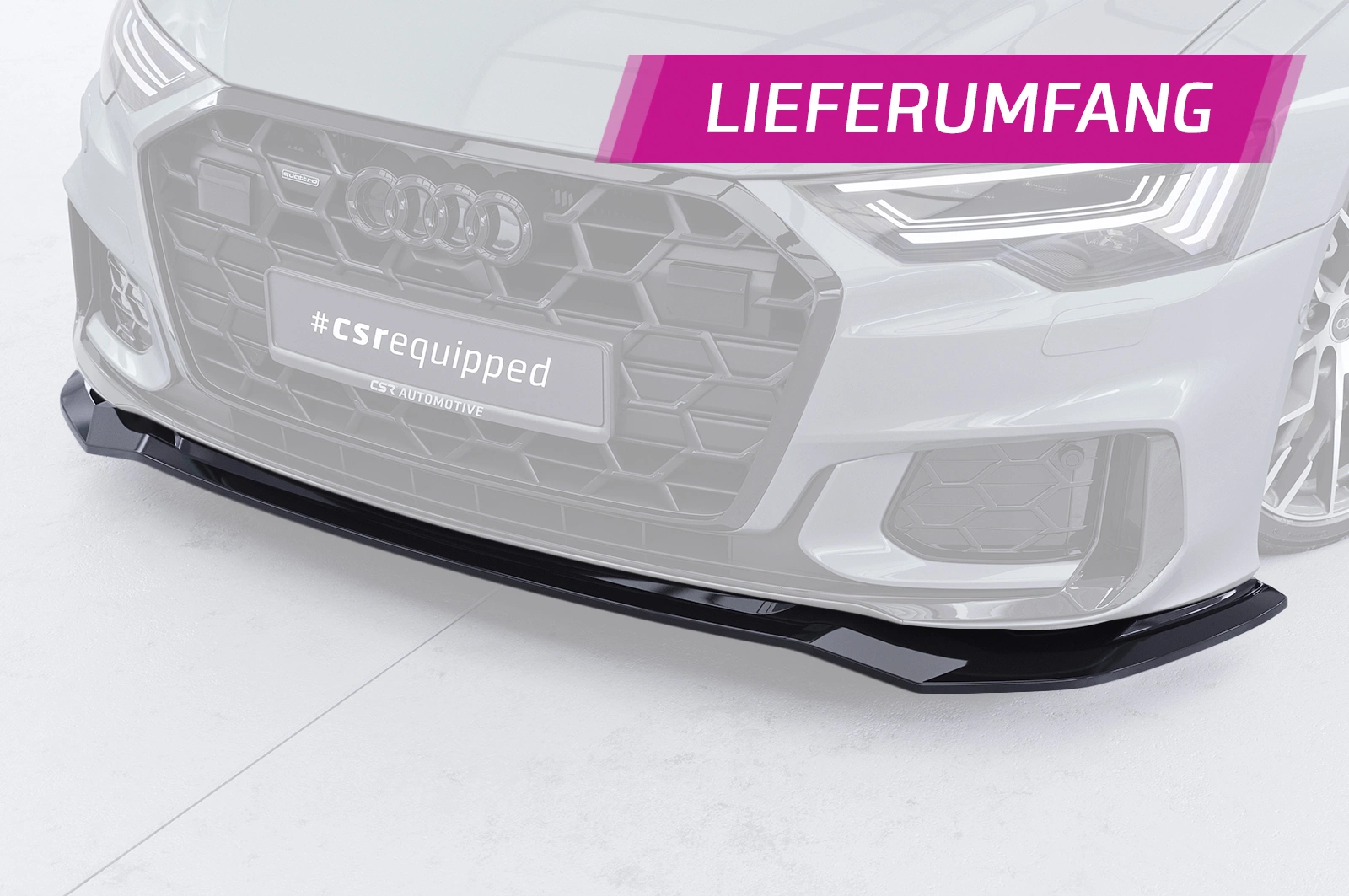 VoorspoilerAudi A6 / S6 C8 glans zwart