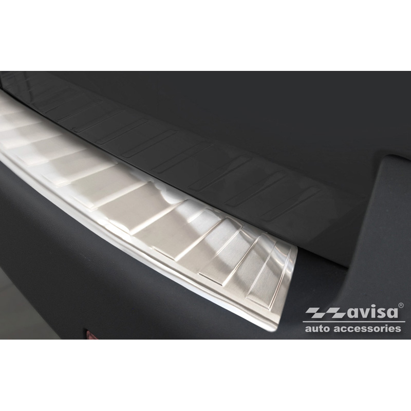 RVS Achterbumperprotector  VW Transporter T5 2003-2015 (alle) & T6 2015- / FL 2019- (met achterdeuren) 'XL' 'Ribs'