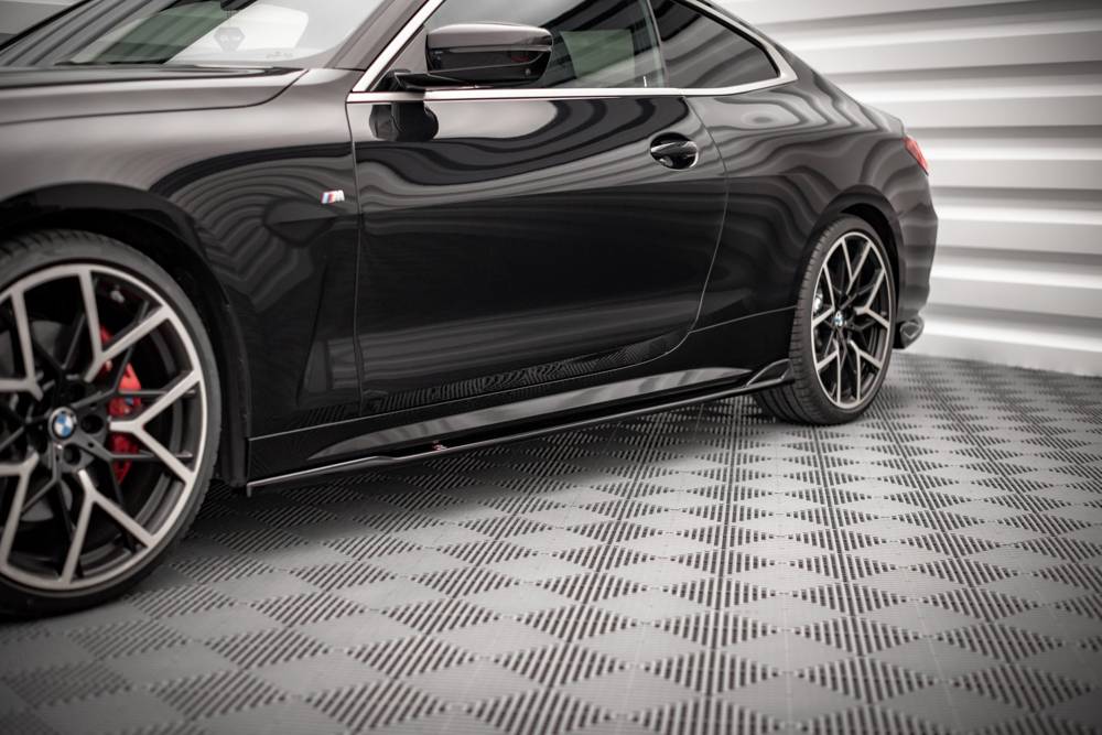 Zijskirts V.2 BMW 4-Serie G22 M-Pakket Maxton Glans Zwart