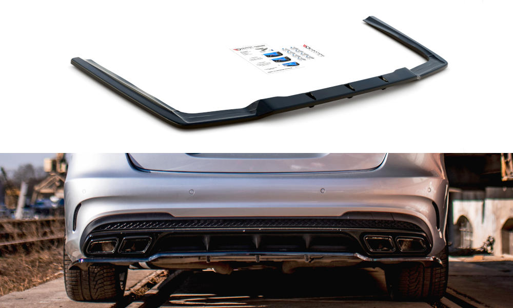 Diffusor Mercedes E-Klasse W212 E63 AMG Facelift 12-16 Glans Zwart