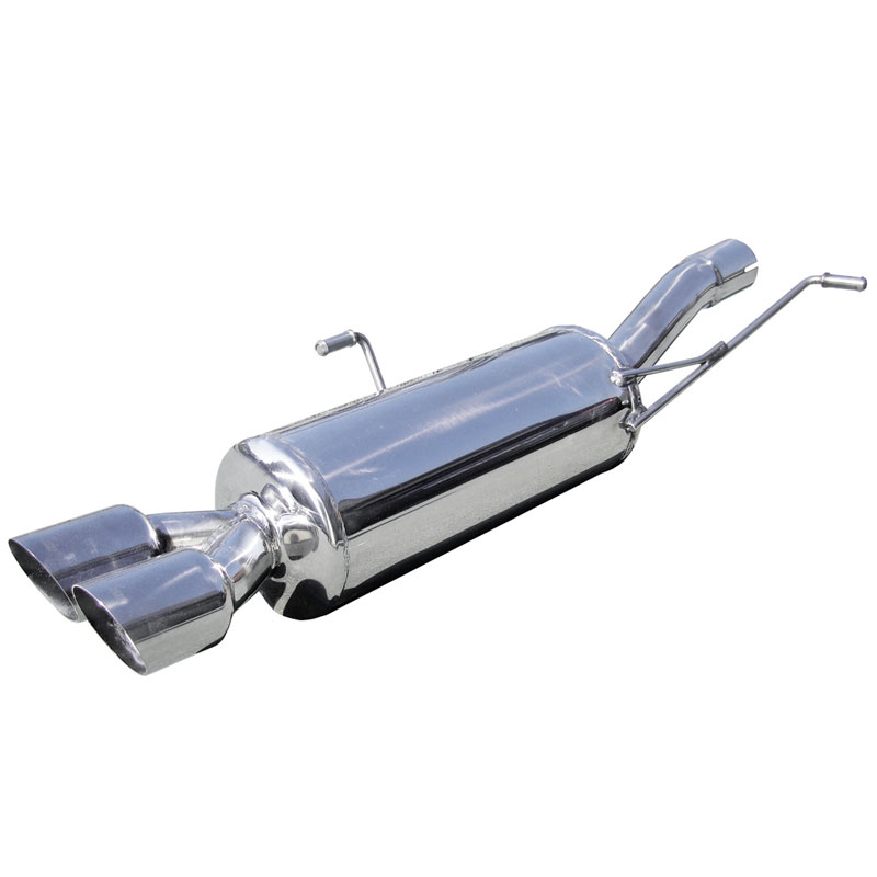 100% RVS Sportuitlaat  Peugeot RCZ 1.6THP (200pk) 2010- 2x80mm Racing