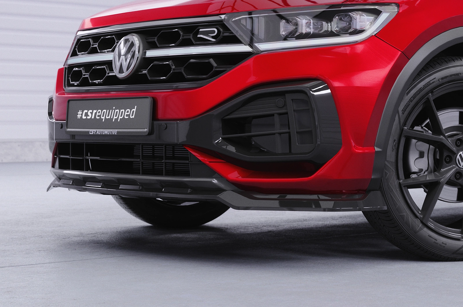 Voorspoiler VW T-Roc (A1) R-Line Glans Zwart Facelift - CSR Design