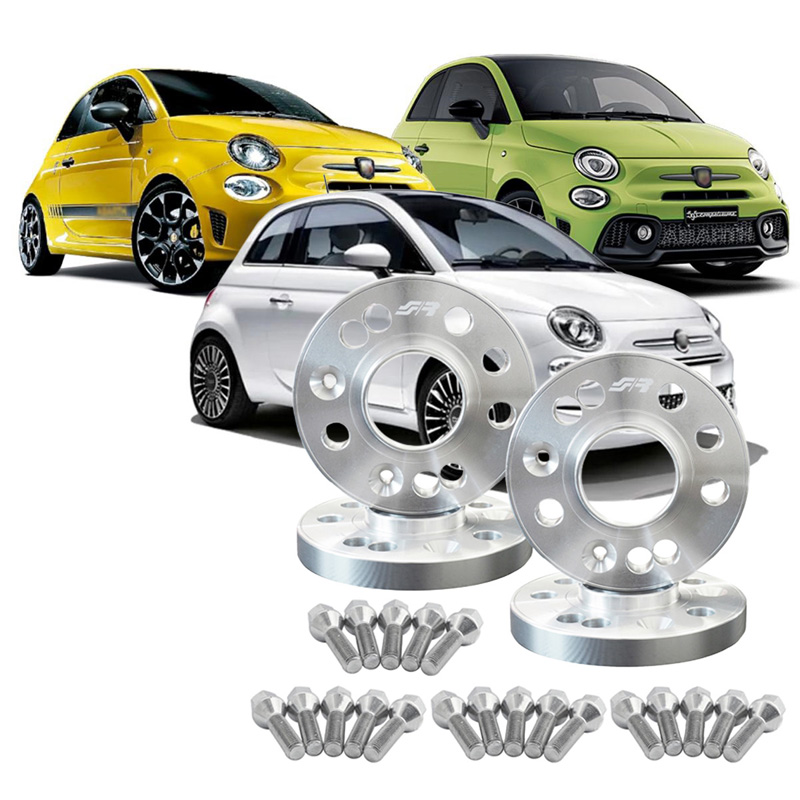 Simoni Racing Aluminium Spoorverbreder Set - 2x12mm(VA) - 2x16mm(AA) (Naaf 58,1mm) inclusief wielbouten -  Abarth, Fiat diversen