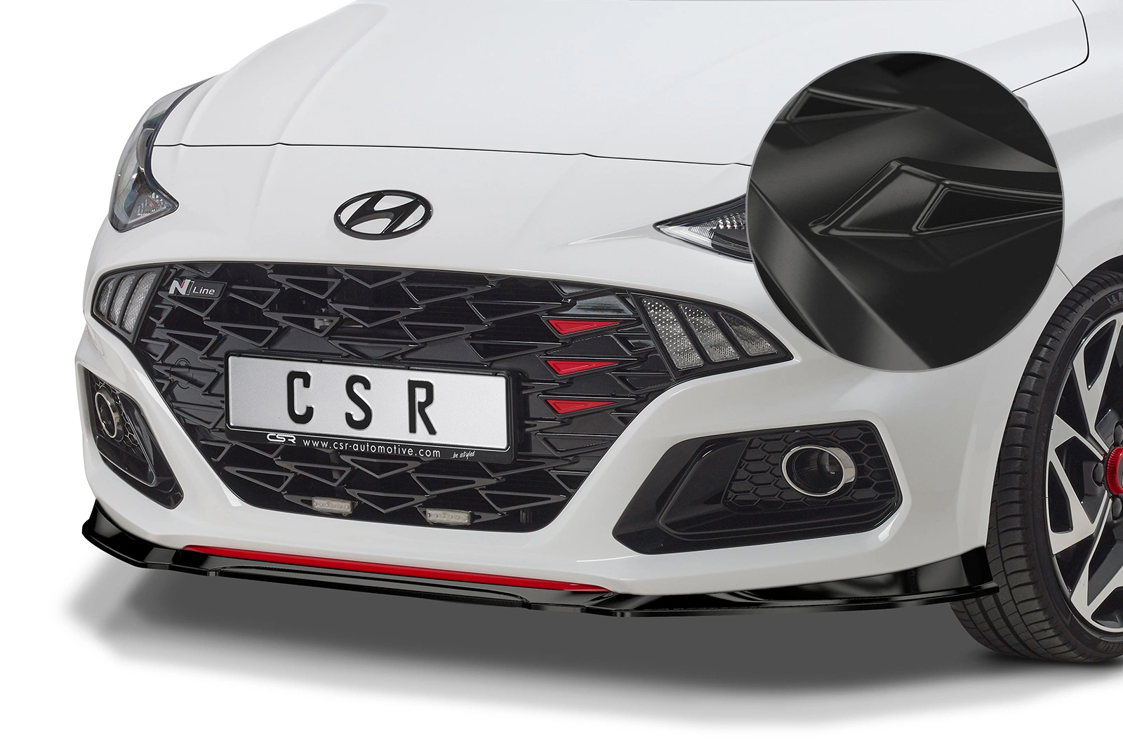 Voorspoiler Hyundai i10 (3. Gen) N-Line Glans Zwart – CSR Automotive