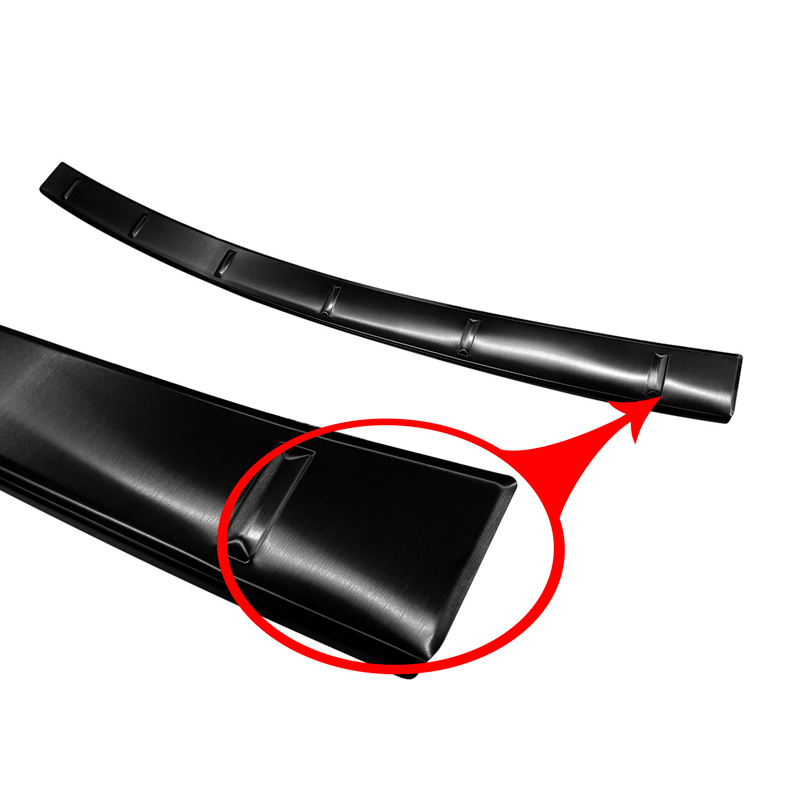 Zwart RVS Achterbumperprotector  Mercedes GLE II W167 2019-2023 incl. 53 AMG 'Ribs'