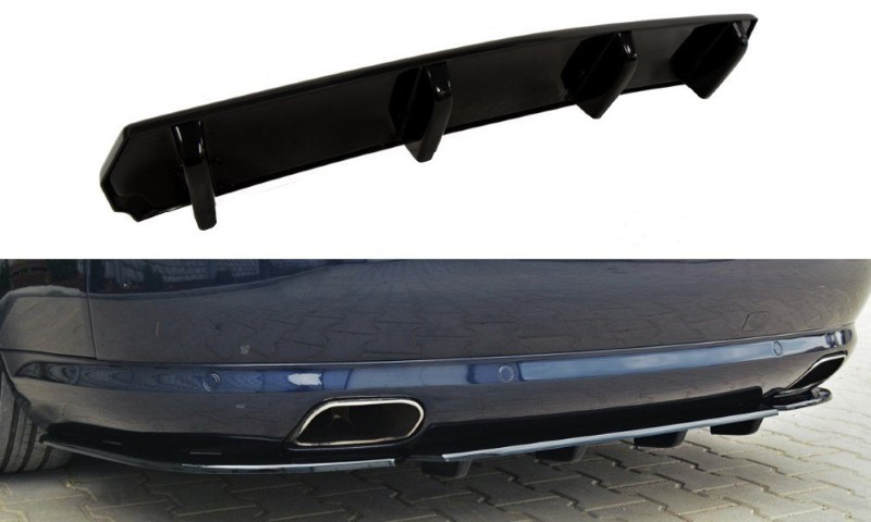 Diffuser Audi  A8 W12 D3 (Met verticale bar) Maxton Glanzend Zwart