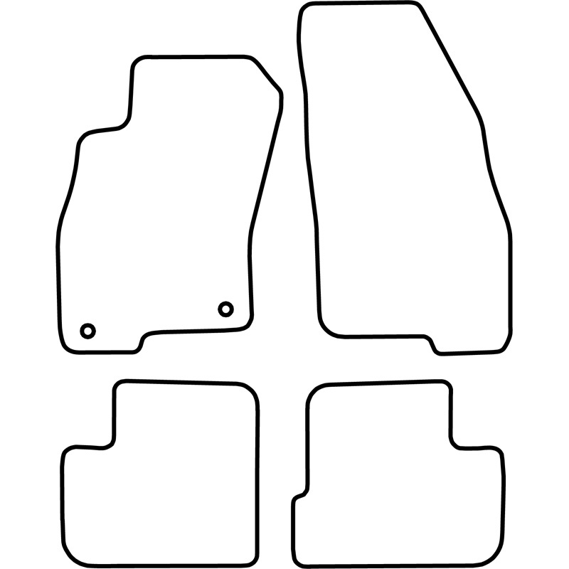 Automatten Velours  Fiat Grande Punto 2005-2011