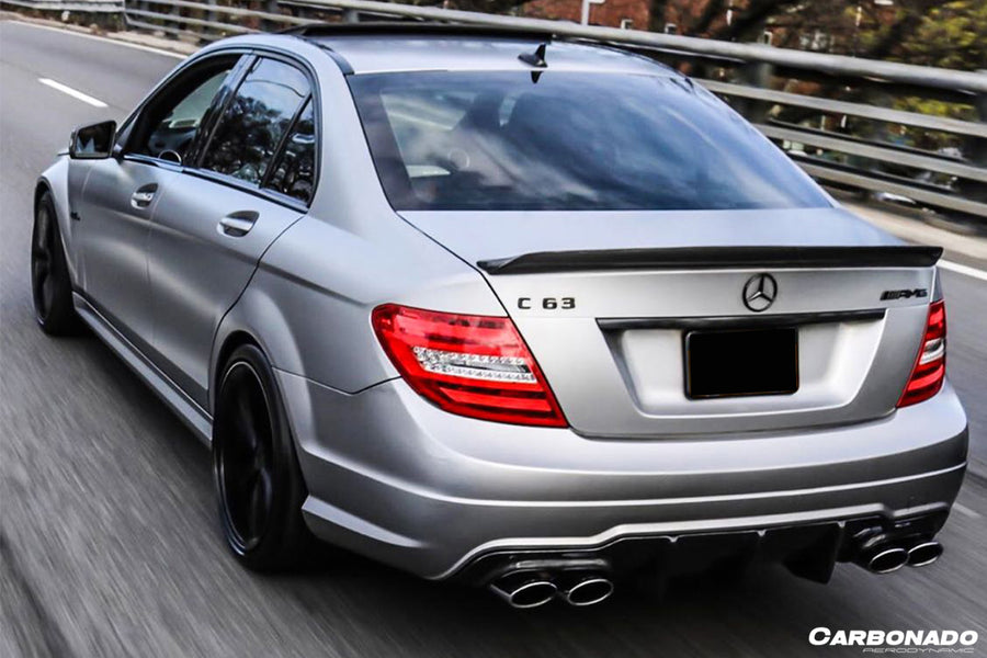 Mercedes Benz W204 C-Class C63 AMG Sedan VS Style Carbon Fiber Spoiler 2008-2014