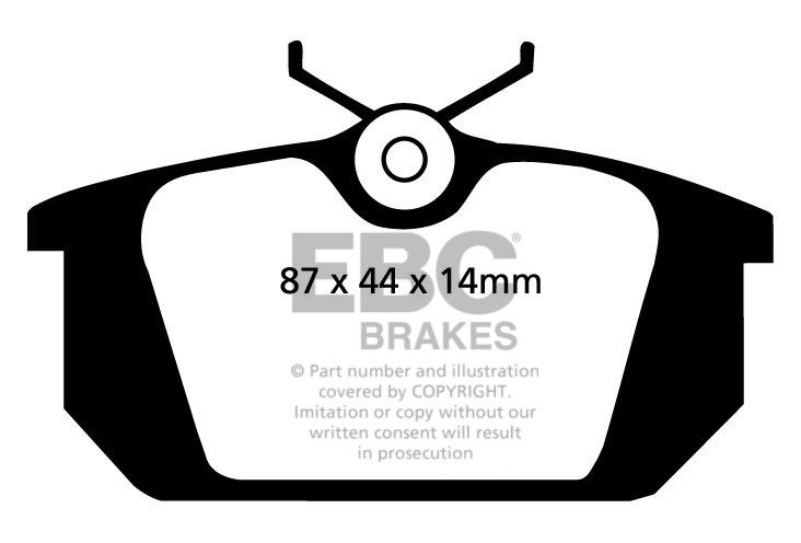 EBC Brakes FIAT Punto 1.6 95-97 Remblokken achterzijde