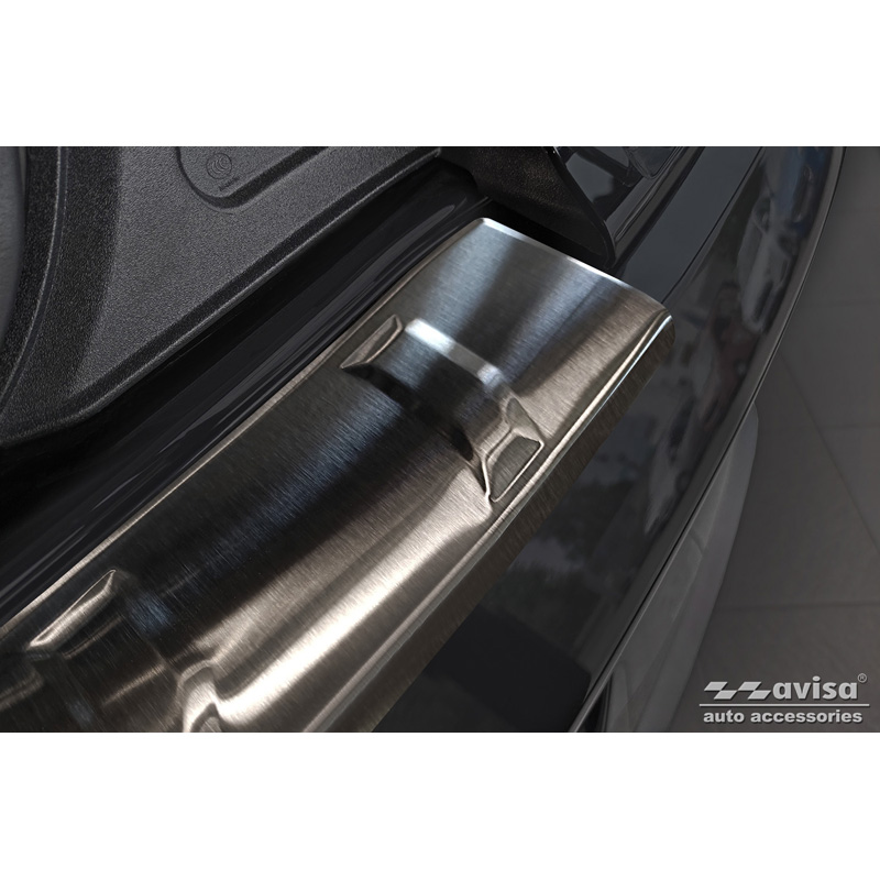 Zwart RVS Achterbumperprotector  Ford Mustang VI Coupé 2015-2017 & FL 2017- incl. GT 'Ribs'