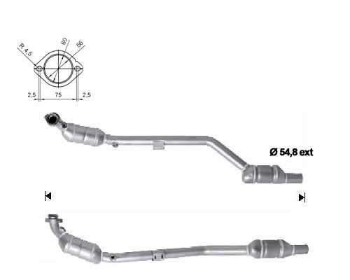 Mercedes C320 3199 cc 160 Kw / 218 cv 112953 W203 Magnaflow CAT