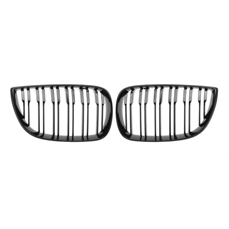 Grill Nieren BMW E87 04-07 Dubbel Spaak Glans Zwart