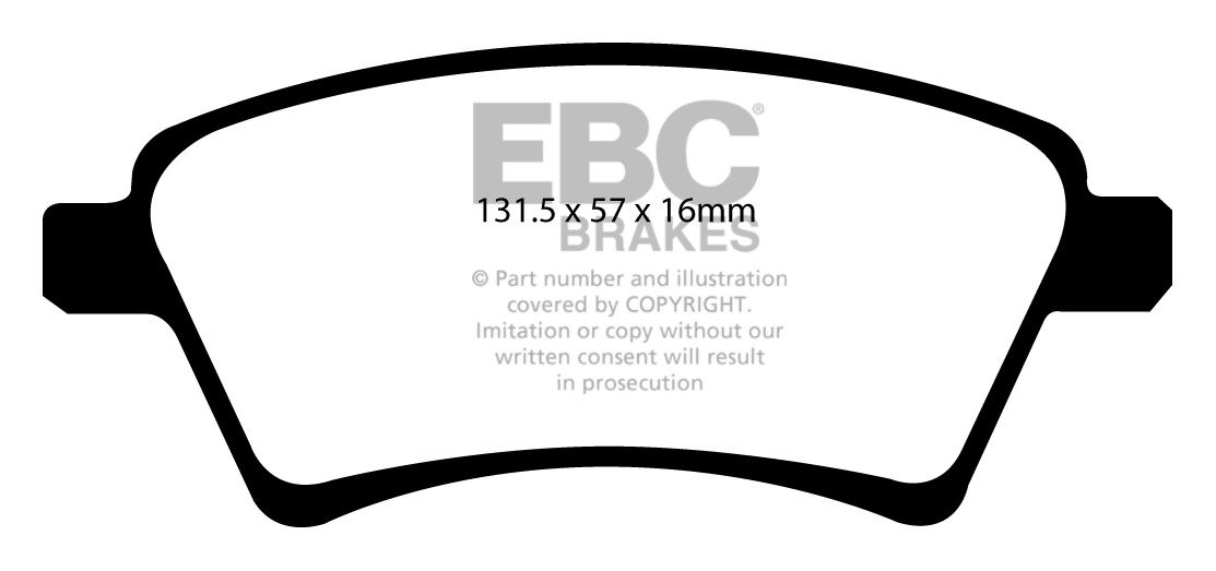 EBC Brakes FIAT Sedici 1.6 2006-2009 Remblokken voorzijde greens