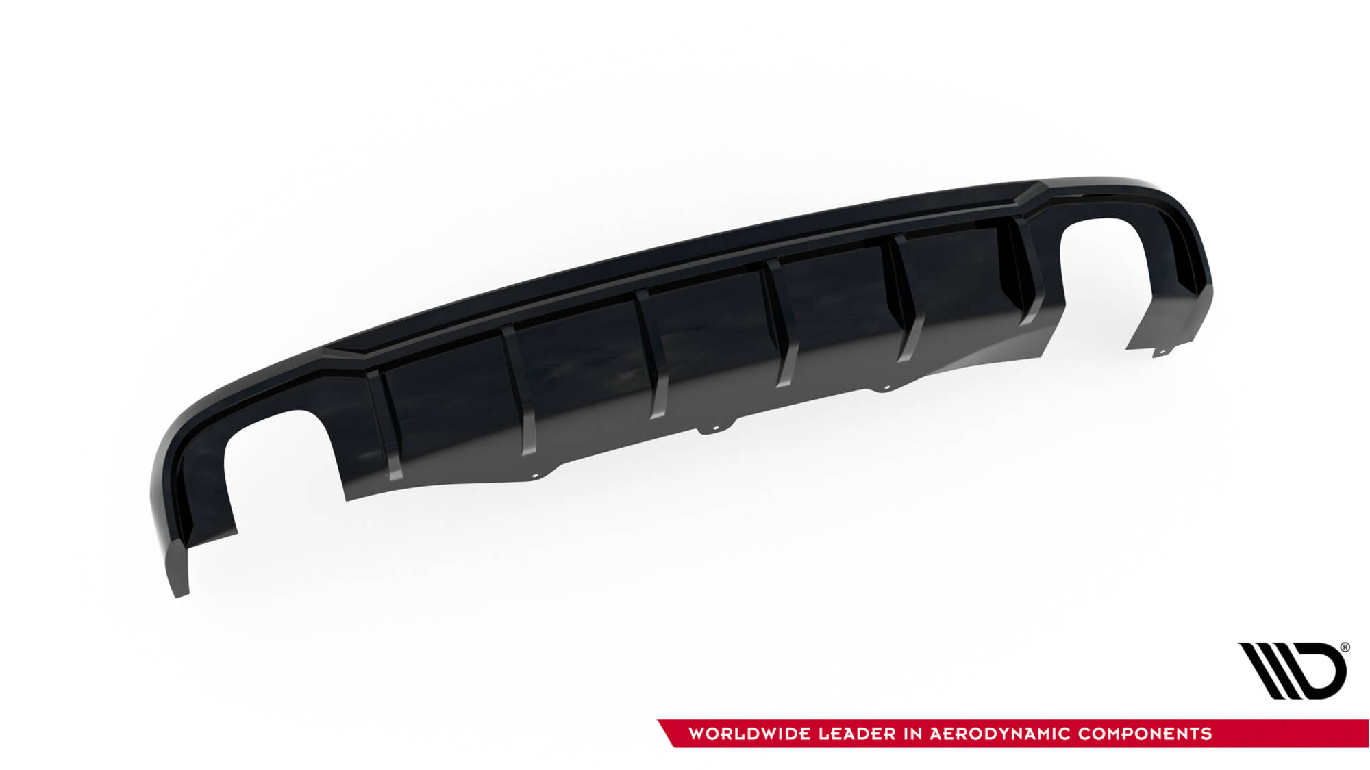 Achter Diffsuer Audi A4 B8 Maxton Glanzend zwart