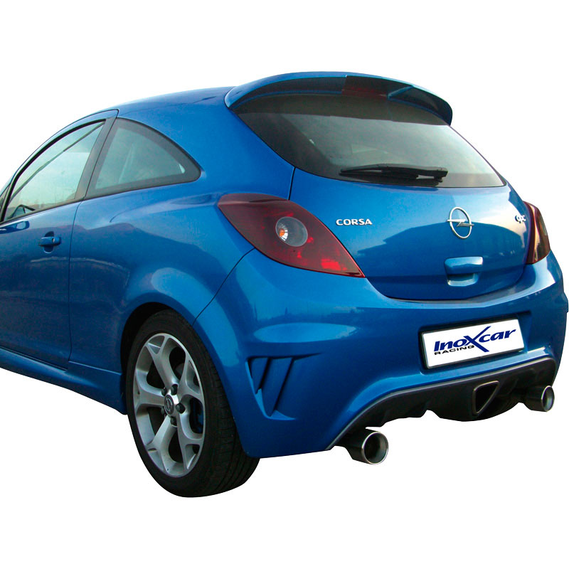100% RVS Dubbele Sportuitlaat  Opel Corsa D 1.6 OPC (192pk) 2006- Links/Rechts 102mm Racing
