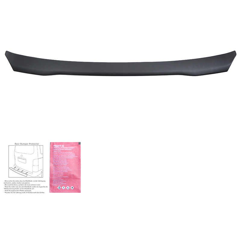 Achterbumper beschermlijst  Ford Transit Custom MK2 2023- & Volkswagen Transporter T7 2024- - Matzwart