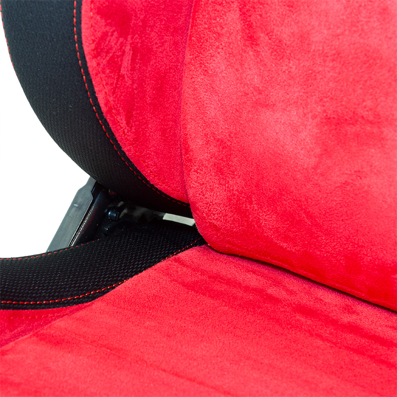Sportstoel 'Eco Soft' - Zwart/Rood - Dubbelzijdig verstelbare rugleuning - incl. sledes