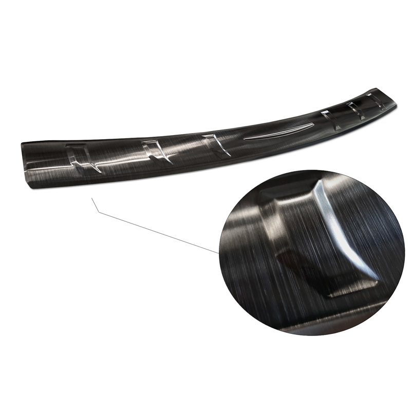 Zwart RVS Achterbumperprotector  Ford Mustang VI Coupé 2015-2017 & FL 2017- incl. GT 'Ribs'