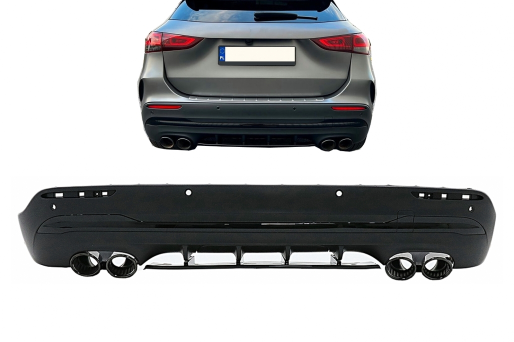 Diffuser Mercedes GLA H247 AMG Design GLA 45 Zwart