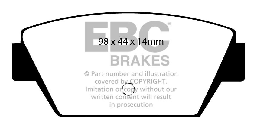 EBC Brakes MITSUBISHI Colt 1.8 GTi (C58A) 90-92 Remblokken achte